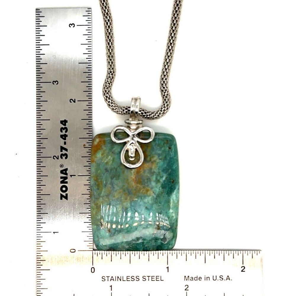 Rectangular Turquoise Necklace (n1) - Picture 4 of 5